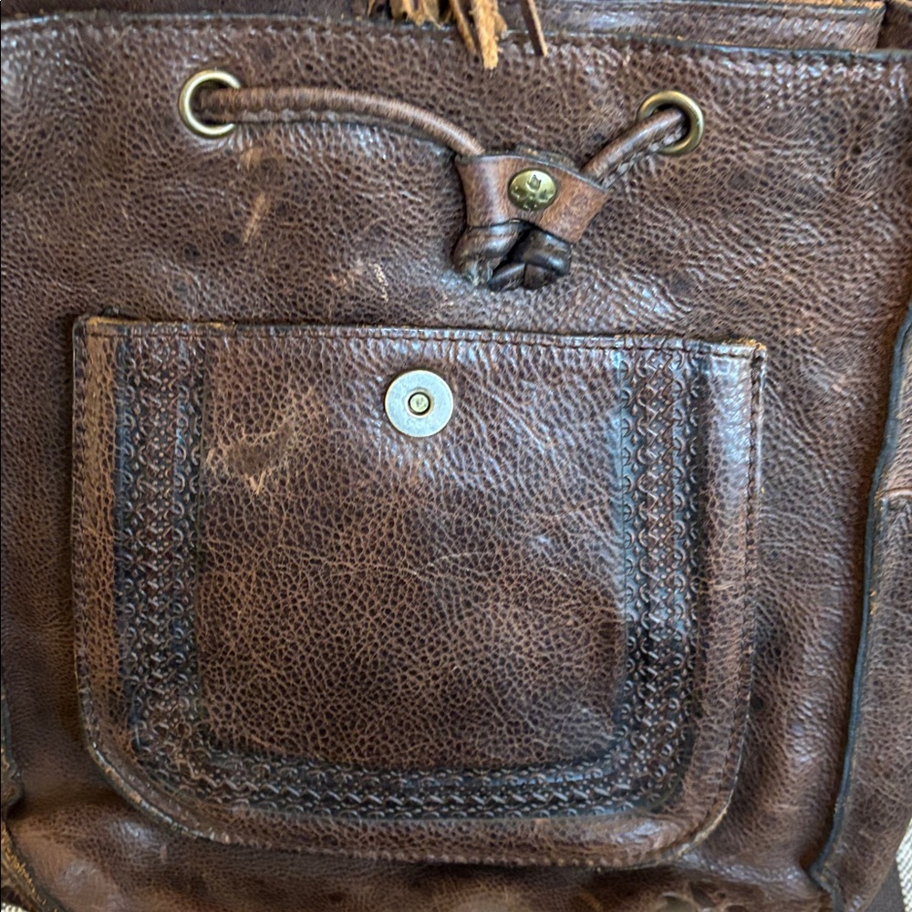Patricia Nash Jovanna Western distressed leather Backpack - Picture 5 of 14